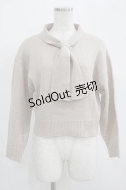 画像1: an another angelus / タイカラーニット Free BEIGE H-25-09-18-049-CA-TO-NS-ZH