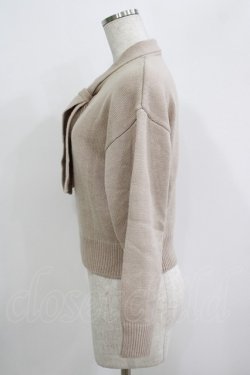 画像2: an another angelus / タイカラーニット Free BEIGE H-25-09-18-049-CA-TO-NS-ZH