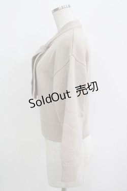 画像2: an another angelus / タイカラーニット Free BEIGE H-25-09-18-049-CA-TO-NS-ZH