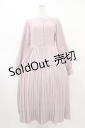 m petit by misako / AM*レースエリプリーツワンピース M ピンク H-25-09-18-1033-LO-OP-NS-ZH