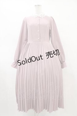 画像1: m petit by misako / AM*レースエリプリーツワンピース M ピンク H-25-09-18-1033-LO-OP-NS-ZH