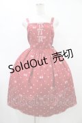 axes femme kawaii / ハートドット柄ジャンスカ M レッド H-25-09-18-1037-AX-OP-NS-ZH