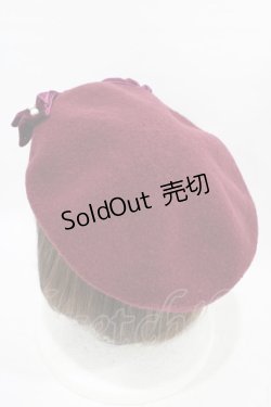 画像2: m petit by misako / AMミニリボンバスクベレー  ブラック/ボルドー H-25-09-18-1004-LO-AC-NS-ZH