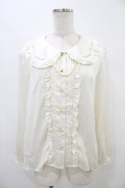 画像1: Amavel / トゥシューズ刺繍ブラウス Free 生成り H-25-09-18-1051-CA-BL-NS-ZH