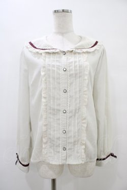 画像1: axes femme / レース襟ブラウス M アイボリー H-25-09-18-1052-AX-BL-NS-ZH