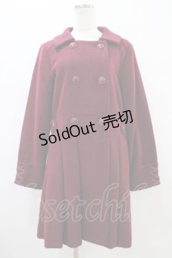 画像1: axes femme / ダブルボタンコート M ボルドー H-25-09-18-1057-AX-CO-NS-ZH