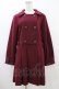 画像1: axes femme / ダブルボタンコート M ボルドー H-25-09-18-1057-AX-CO-NS-ZH (1)