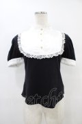 Angelic Pretty / ラウンドジャボカットソー Free ブラック H-25-09-18-1058-AP-TO-NS-ZH