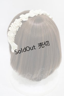 画像2: m petit by misako / ギャザーリボンカチューシャ  アイボリー H-25-09-18-1007-LO-AC-NS-ZH
