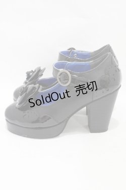 画像2: YOSUKE by Leche / コサージュ付ストラップシューズ M/23.0〜23.5cm ブラックエナメル H-25-09-18-1001-0-SH-NS-ZH