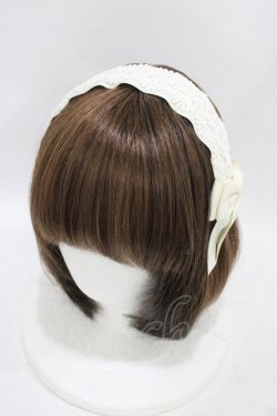 画像1: m petit by misako / TT*AMレースカチューシャ  アイボリー H-25-09-18-1008-LO-AC-NS-ZH
