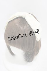 m petit by misako / NINA'sコラボ AM*NIリボンカチューシャ  アイボリー H-25-09-18-1009-LO-AC-NS-ZH