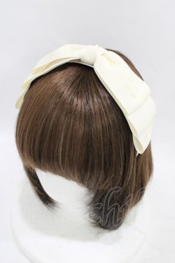 画像1: m petit by misako / NINA'sコラボ AM*NIリボンカチューシャ  アイボリー H-25-09-18-1009-LO-AC-NS-ZH
