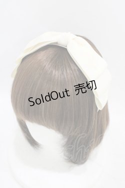 画像1: m petit by misako / NINA'sコラボ AM*NIリボンカチューシャ  アイボリー H-25-09-18-1009-LO-AC-NS-ZH