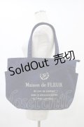 Maison de FLEUR / サイドポケットMトートバッグ  ネイビー H-25-09-18-1019-LO-BG-NS-ZH
