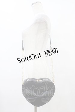 画像1: m petit by misako / AMハートリボンSLD  ブラック H-25-09-18-1020-LO-BG-NS-ZH