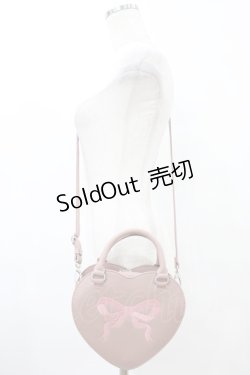 画像1: FLC / MINA*ハートショルダーバッグ  ピンク H-25-09-18-1021-0-BG-NS-ZH