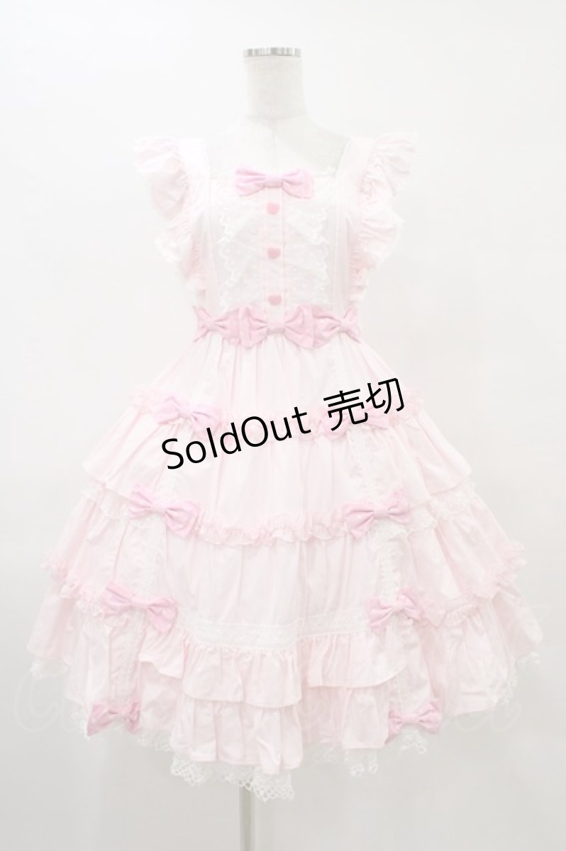 画像1: Angelic Pretty / Melody Frillジャンパースカート Free ピンク H-25-09-18-1024-AP-OP-NS-ZH (1)