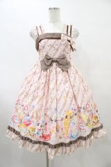 metamorphose / Flavor Parade ハイウエストジャンパースカート Free ピンク H-25-09-18-1025-ME-OP-NS-ZH