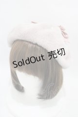 Lovely Tency / 眞白ありすコラボ リボンベレー帽  ピンク H-25-09-18-1003-0-AC-NS-ZH