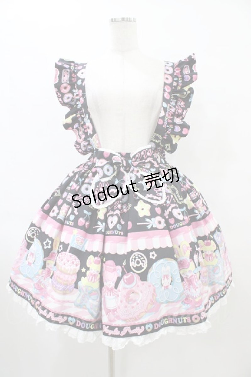 画像1: Angelic Pretty / Toy's Donut Dinerスカート Free ブラック H-25-09-18-1028-AP-SK-NS-ZH (1)