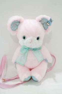 画像2: Angelic Pretty / Toyboxはにかみベアーぬいぐるみポーチ  ピンク H-25-09-18-056-AP-BG-NS-ZH