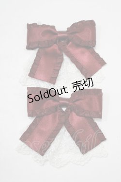 画像2: Amavel / ジャボ付Wリボンクリップ  ボルドー H-25-09-18-068-CA-AC-NS-ZH