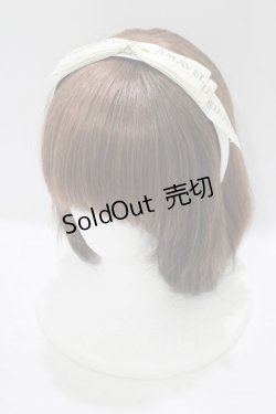 画像1: Amavel / サテンリボンカチューシャ  アイボリー H-25-09-18-073-CA-AC-NS-ZH