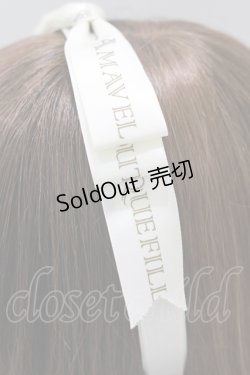 画像2: Amavel / サテンリボンカチューシャ  アイボリー H-25-09-18-073-CA-AC-NS-ZH