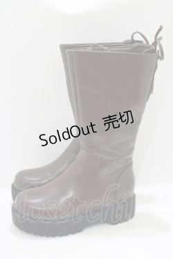 画像2: Fi.n.t / バックレースアップロングブーツ S（22.5〜23cm） BROWN H-25-09-18-080-CA-SH-NS-ZH
