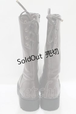 画像3: Fi.n.t / バックレースアップロングブーツ S（22.5〜23cm） BROWN H-25-09-18-080-CA-SH-NS-ZH