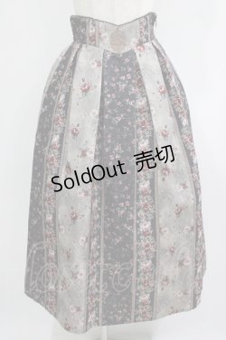 画像1: axes femme / クードルローズ柄スカート Free ブラック H-25-09-18-010-AX-SK-NS-ZH