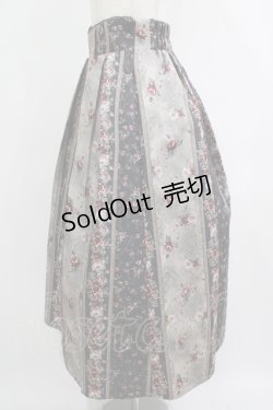 画像2: axes femme / クードルローズ柄スカート Free ブラック H-25-09-18-010-AX-SK-NS-ZH