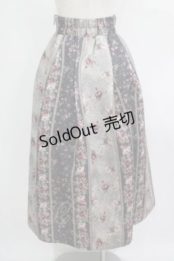 画像3: axes femme / クードルローズ柄スカート Free ブラック H-25-09-18-010-AX-SK-NS-ZH