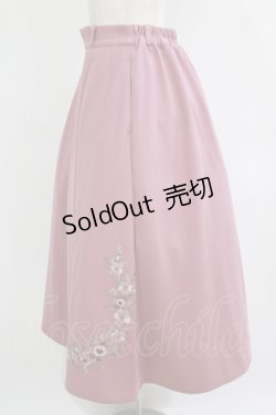 画像2: axes femme / フラワー刺繍カットソースカート Free ピンク H-25-09-18-011-AX-SK-NS-ZH