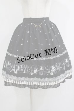 画像1: axes femme / 単色パネルパリ柄スカート M ブラック H-25-09-18-016-AX-SK-NS-ZH