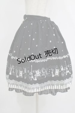 画像2: axes femme / 単色パネルパリ柄スカート M ブラック H-25-09-18-016-AX-SK-NS-ZH