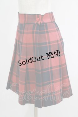 画像2: MILK / TOY CHECKスカート  オータムレッド×ネイビー H-25-09-19-029-ML-SK-KB-ZH