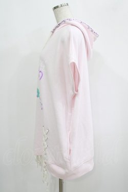 画像2: LISTEN FLAVOR / 秘密のおまじないレースアップBIGパーカーワンピ  BABY PINK H-25-09-19-036-PU-OP-KB-ZH