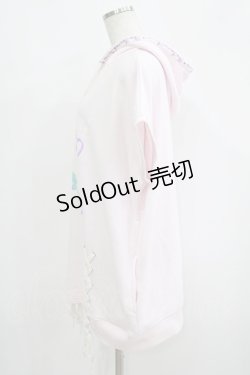 画像2: 【SALE】LISTEN FLAVOR / 秘密のおまじないレースアップBIGパーカーワンピ  BABY PINK H-25-09-19-036-PU-OP-KB-ZT493