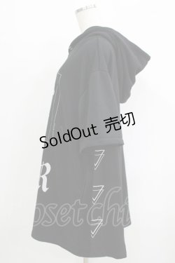 画像2: SEX POT ReVeNGe / レイヤード風ロングプルパーカー L 黒 H-25-09-19-037-SP-TO-KB-ZH