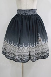 abilletage / グラデーションレーススカート  ミディアム丈ブラック H-25-09-19-004-GO-SK-KB-ZH