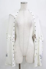 Ozz oneste / 異素材切替マーガレットボレロ  白 H-25-09-19-038-OO-TO-KB-ZH