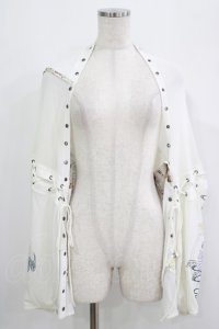 Ozz oneste / 異素材切替マーガレットボレロ  白 H-25-09-19-038-OO-TO-KB-ZH