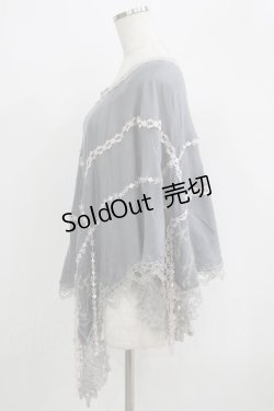 画像2: OZZ ANGELO / ケープポンチョ  グレー H-25-09-19-039-OO-TO-KB-ZT1018E