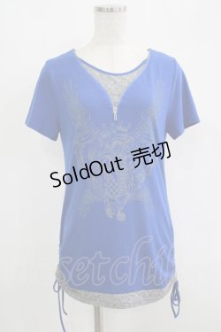 画像1: Rozen Kavalier / サイドギャザーカットソー  青 H-25-09-19-040-OO-TO-KB-ZH
