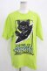 画像1: LISTEN FLAVOR / アサシンキャットビッグTシャツ  ライム H-25-09-19-043-PU-TO-KB-ZH (1)