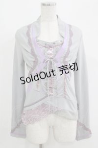 Ozz oneste / 和チャイナキャミソール＆ボレロ  グレー H-25-09-19-044-OO-TO-KB-ZH