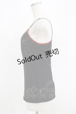 画像2: Ozz oneste / チャイナボタンキャミソール  黒 H-25-09-19-046-OO-TO-KB-ZT1018E