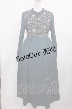 画像1: axes femme / チャイナ×オーナメント柄ワンピース Free グリーン H-25-09-19-1003-AX-OP-NS-ZH